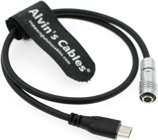Main image of Alvin's Cables Portkeys Keygrip Handle Control Cable for Tilta Nucleus Nano 5 Pin Female to Micro USB Control Braided Wire