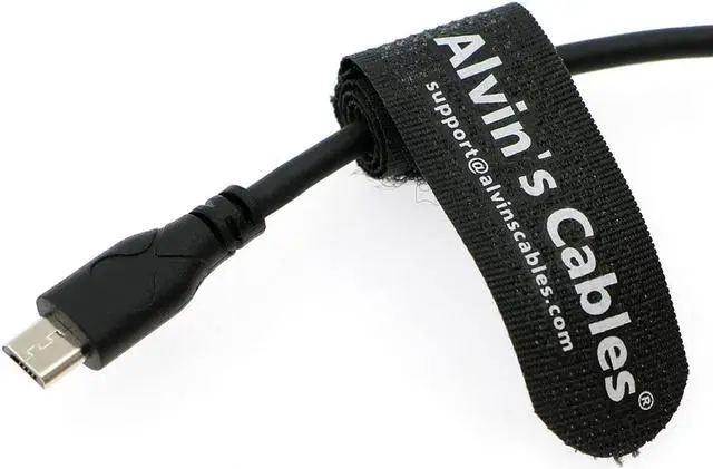 Alt view image 2 of 4 - Alvin's Cables Portkeys Keygrip Handle Control Cable for Tilta Nucleus Nano 5 Pin Female to Micro USB Control Braided Wire