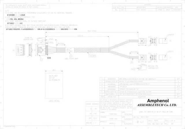Alt view image 5 of 5 - DiliVing DiLinker SlimSAS 8X to 2*MiniSAS HD 4X,SFF-8654 74Pin to 2*SFF-8643 36Pin Cable 80cm(Broadcom MPN 05-60003-00)