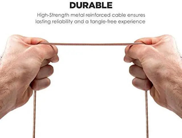 Alt view image 2 of 5 - GALVANOX (2 Pack) Pet Proof iPhone Charger - Braided Metal Lightning to USB-C Charging Cables [Apple MFi Certified] Ultra Durable ChewProof Cord (4 Ft.) Compatible with iPhone and iPad