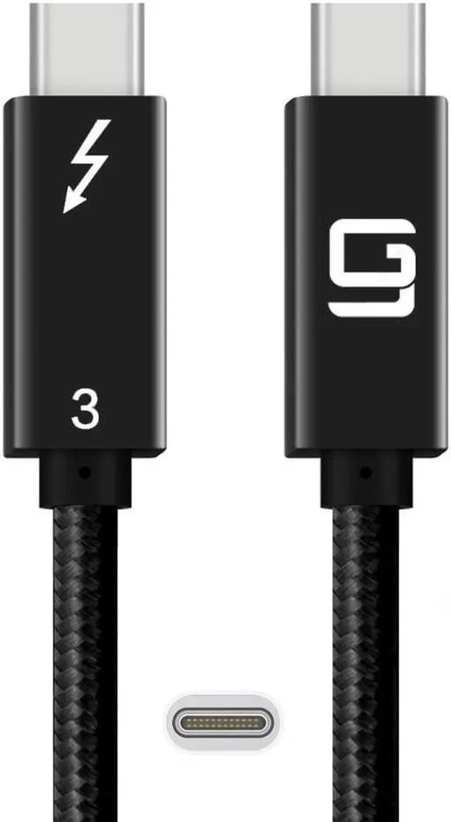 Main image of GodSpin Thunderbolt 3 Cable USB C to C Super Speed, 40Gbps Data Transfer & 4K Video Output C to C Type Fast Charging Cable 100W Compatible with Samsung MacBook Chromebook Braided (2.6ft/40Gbps)