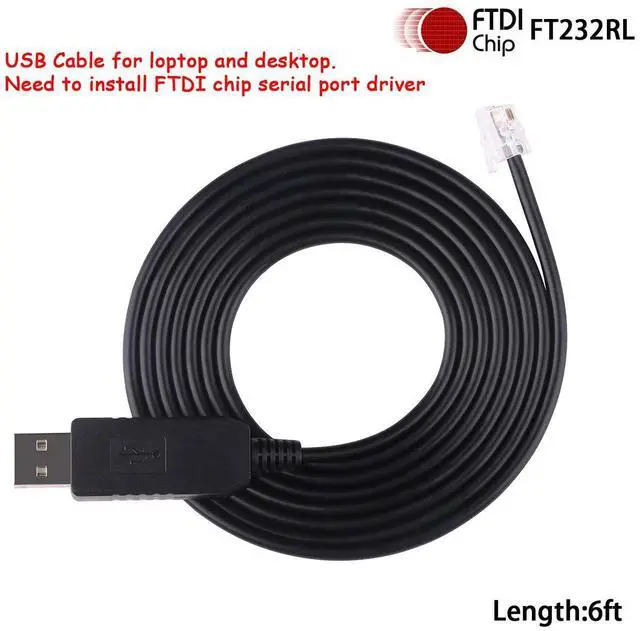 Alt view image 2 of 4 - USB-RS232-RJ9 for Celestron Scope Control Cable, Nexstar Handcontroller Upgrade Cable (16ft, USB to RJ9)