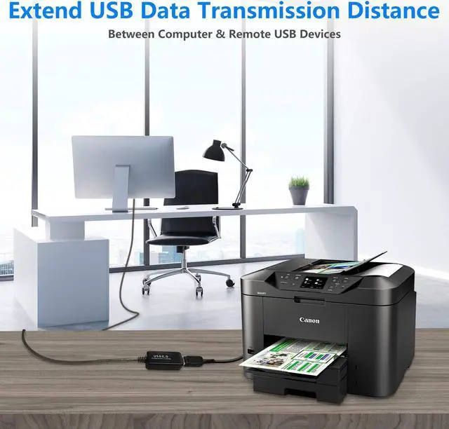 Alt view image 3 of 5 - Halsouy USB 2.0 Extension Cable, Type A-Male to A-Female Active Repeater Extender Cord Compatible with Game Consoles, Printer, Camera (100ft)