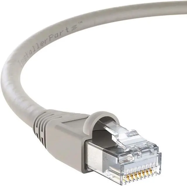 Main image of InstallerParts Ethernet Cable CAT6A Cable UTP Booted 75 FT - Gray - Professional Series - 10Gigabit/Sec Network/High Speed Internet Cable, 550MHZ