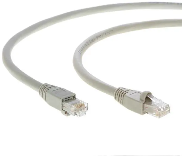 Alt view image 4 of 5 - InstallerParts Ethernet Cable CAT6A Cable UTP Booted 25 FT - Gray - Professional Series - 10Gigabit/Sec Network/High Speed Internet Cable, 550MHZ