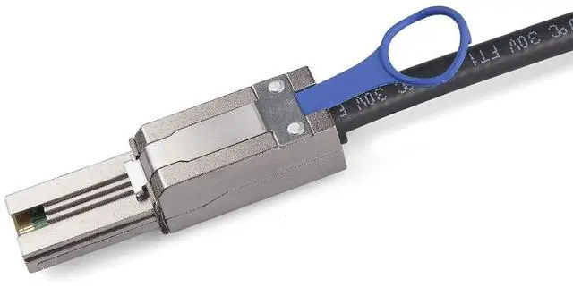 Alt view image 3 of 4 - ipolex QSFP(SFF-8436) to MiniSAS SFF-8088 DDR Hybrid SAS Cable for Netapp, Passive, Up to 10 Gbps, 100-Ohm, 2-m(6.5ft)