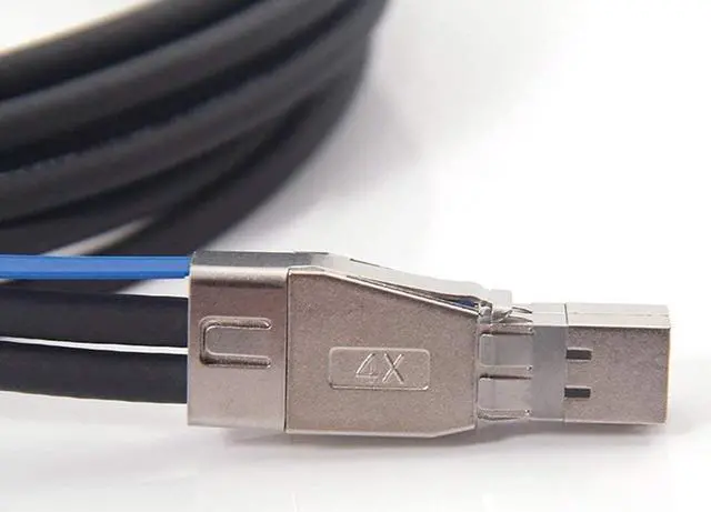 Alt view image 4 of 5 - ipolex External Mini SAS HD SFF-8644 to SFF-8644 (SAS 3.0) Cable, Full Duplex 12Gbps for Servers, RAID Controllers, Host Bus Adapters (HBA), JBOD, 100 Ohms, 3-m(10ft)