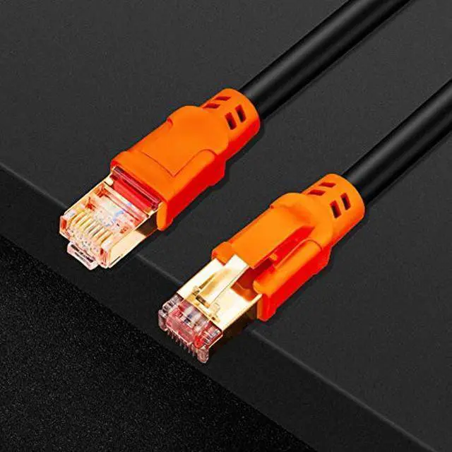Alt view image 2 of 5 - NC XQIN Cat 8 Ethernet Cable 75 ft Cat8 26AWG RJ45 Network Patch Cable 40Gpbs/2000Mhz LAN Wire Cable Cord Shielded for Modem, Router, PC, Mac, Laptop, PS2, PS3, PS4, Xbox, and Xbox 360. Red