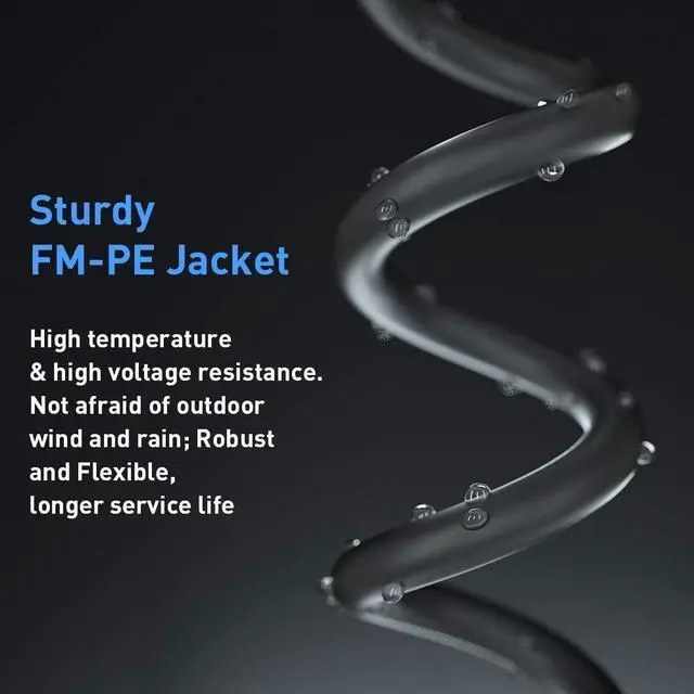 Alt view image 4 of 5 - Cat8 Ethernet Cable (10ft + Flat 50ft), Outdoor&Indoor, Heavy Duty High Speed 26AWG Cat8 LAN Network Cable 40Gbps, 2000Mhz with Gold Plated RJ45 Connector, Weatherproof S/FTP UV Resistant for Router