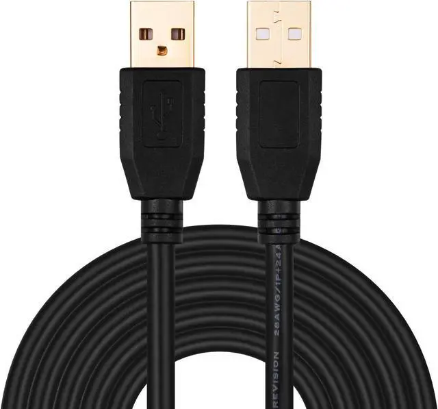 Main image of Tan QY USB A to A Male Cable 50Ft, Double End USB Cord with Gold-Plated Connector for Hard Drive Enclosures, Printers, Modems, Cameras(15M/50Ft)