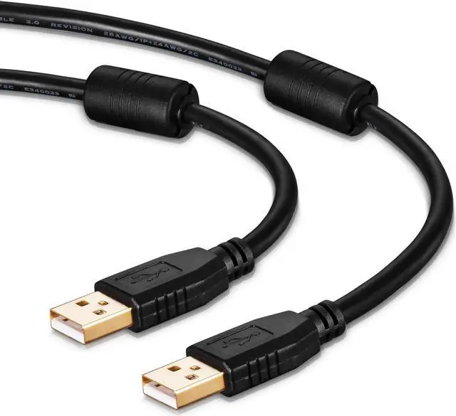 Alt view image 3 of 5 - Tan QY USB A to A Male Cable 50Ft, Double End USB Cord with Gold-Plated Connector for Hard Drive Enclosures, Printers, Modems, Cameras(15M/50Ft)