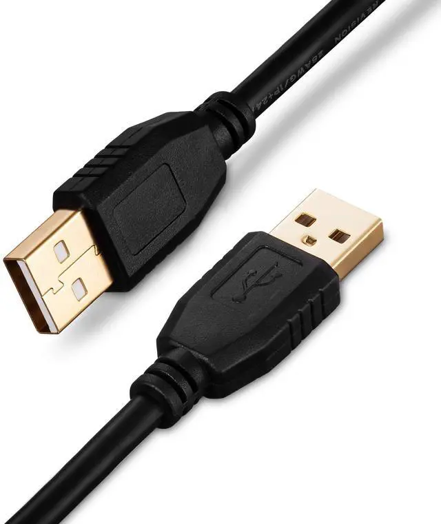 Alt view image 4 of 5 - Tan QY USB A to A Male Cable 50Ft, Double End USB Cord with Gold-Plated Connector for Hard Drive Enclosures, Printers, Modems, Cameras(15M/50Ft)