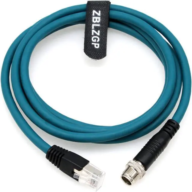 Alt view image 2 of 5 - ZBLZGP M12 Cat7e Ethernet Shielded Cable 8 Position X-Code Male to RJ45 Gigabit Shielded Flexible for Cognex Industrial Camera CCB-84901-1002-02 2M