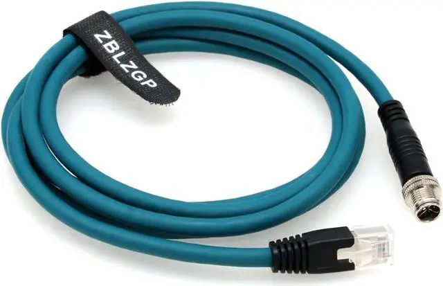 Alt view image 3 of 5 - ZBLZGP M12 Cat7e Ethernet Shielded Cable 8 Position X-Code Male to RJ45 Gigabit Shielded Flexible for Cognex Industrial Camera CCB-84901-1002-02 2M
