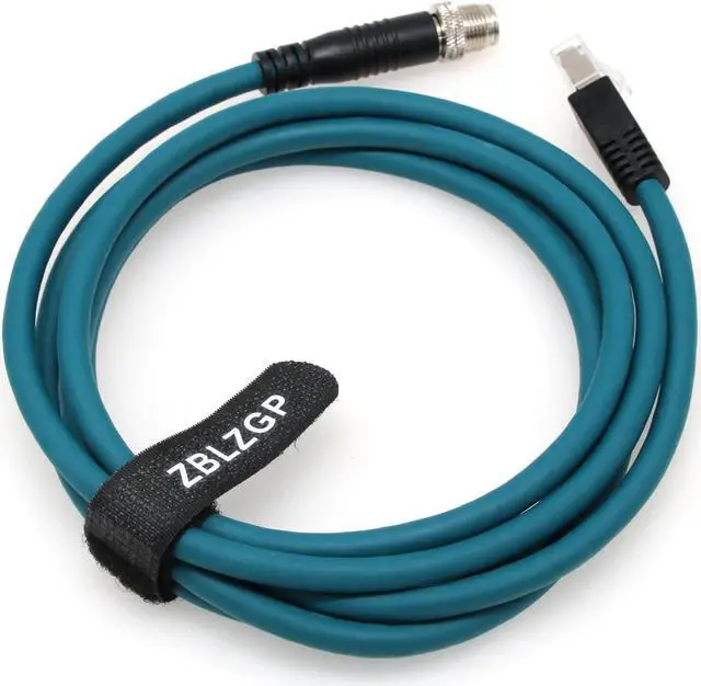 Alt view image 4 of 5 - ZBLZGP M12 Cat7e Ethernet Shielded Cable 8 Position X-Code Male to RJ45 Gigabit Shielded Flexible for Cognex Industrial Camera CCB-84901-1002-02 2M