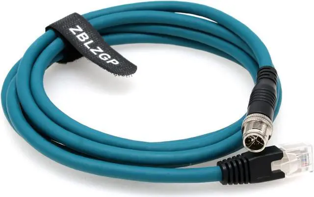 Alt view image 5 of 5 - ZBLZGP M12 Cat7e Ethernet Shielded Cable 8 Position X-Code Male to RJ45 Gigabit Shielded Flexible for Cognex Industrial Camera CCB-84901-1002-02 2M