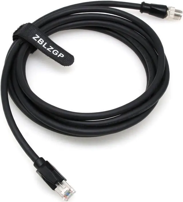 Alt view image 3 of 5 - ZBLZGP M12 X-Code 8 Pin to RJ45 Ethernet Cable for Cognex Industrial Cameras,Shielded High Flexible Waterproof Network Cable (2M)