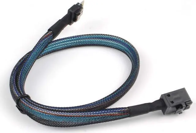 Alt view image 2 of 5 - Heretom 2PCS SFF-8654 to SFF-8643 Cable, Slim SAS SFF-8654 4i 38pin Host to Mini SAS HD SFF-8643 36pin Target Cable 1.5 FT