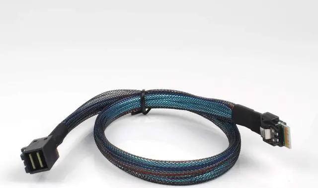 Alt view image 4 of 5 - Heretom 2PCS SFF-8654 to SFF-8643 Cable, Slim SAS SFF-8654 4i 38pin Host to Mini SAS HD SFF-8643 36pin Target Cable 1.5 FT