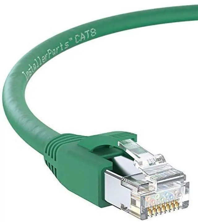 Main image of InstallerParts Ethernet Cable CAT8 Cable 15 FT - Green - Professional Series - 40Gigabit/Sec Network/High Speed Internet Cable for Router, Modem,Gaming/2000 MHZ, 24AWG
