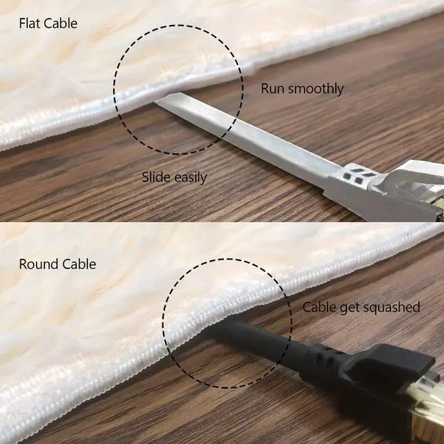 Alt view image 5 of 5 - Cat8 Ethernet Cable 125 ft (38.1m), Outdoor&Indoor, Flat 40Gbps 2000MHz S/FTP Cable, Heavy Duty Internet Cord, UV Resistant Weatherproof Shielded RJ45 for Router, Modem, Switch, Gaming, PC, TV, White