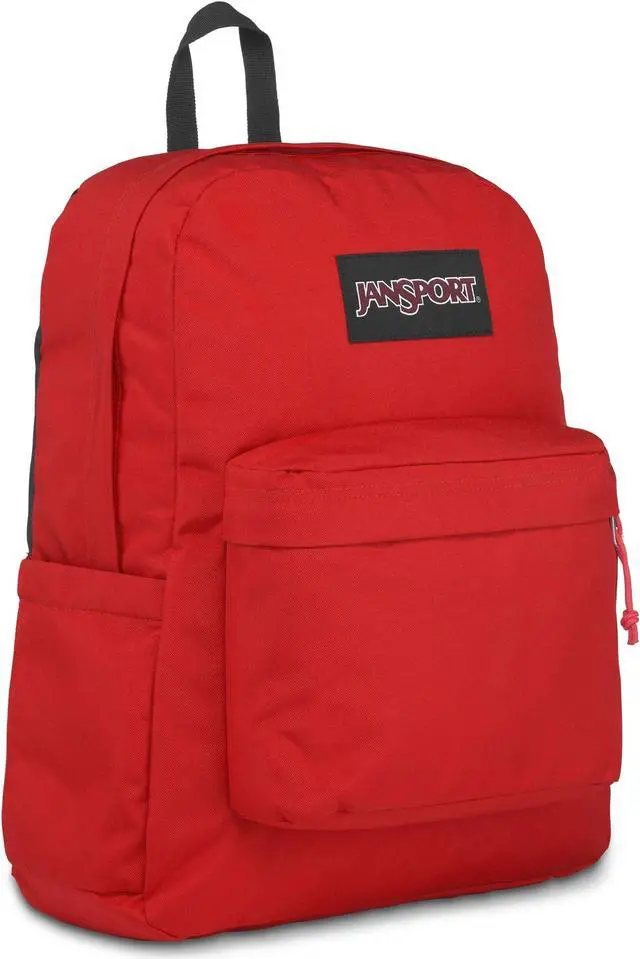 Main image of JanSport SuperBreak Plus Backpack with Padded 15-inch Laptop Sleeve and Integrated Bottle Pocket - Spacious and Durable Daypack for Work and Travel - Red Tape