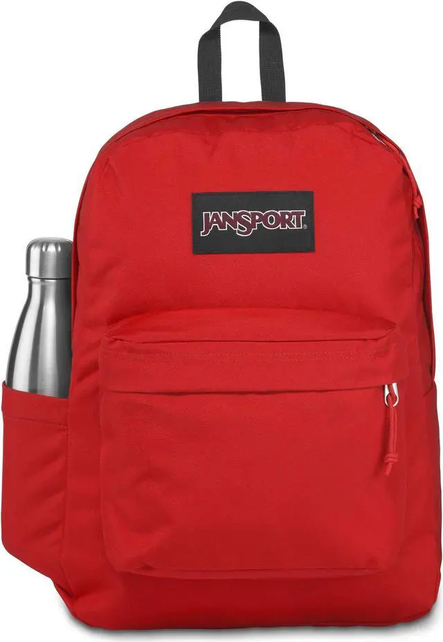 Alt view image 2 of 4 - JanSport SuperBreak Plus Backpack with Padded 15-inch Laptop Sleeve and Integrated Bottle Pocket - Spacious and Durable Daypack for Work and Travel - Red Tape