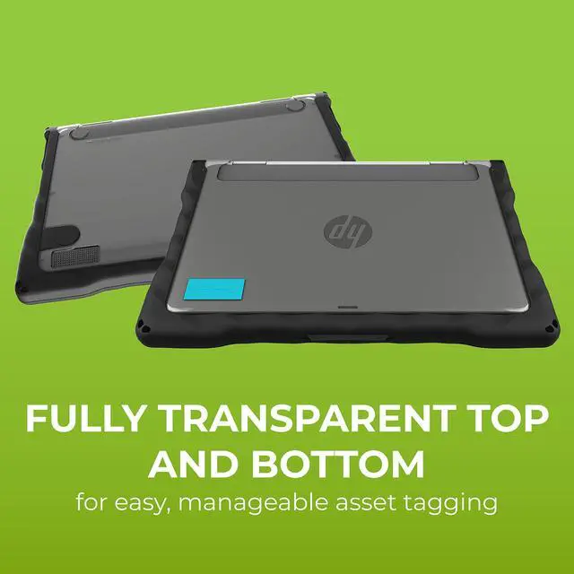 Alt view image 5 of 5 - Gumdrop DropTech Laptop Case Fits HP ProBook x360 11 G5/G6/G7 EE. Designed for K-12 Students, Teachers, and Classrooms - Drop Tested, Rugged, Shockproof Bumpers for Reliable Device Protection - Black