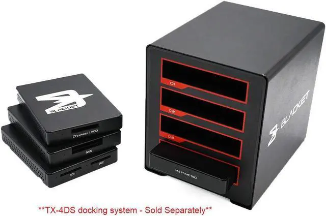 Alt view image 5 of 5 - BLACKJET DX-1M M.2 NVMe PCIe SSD Enclosure Module for TX-2DS and TX-4DS Compatible with Samsung, Intel, Crucial, ADATA SSDs