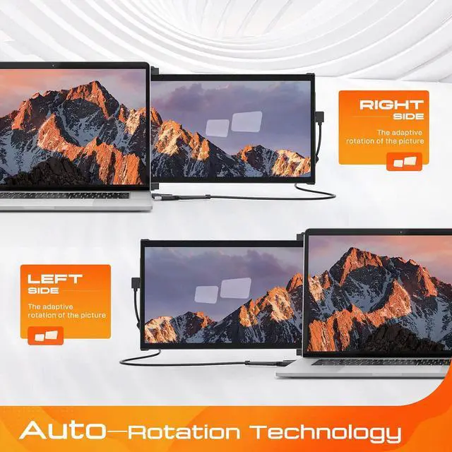 Alt view image 3 of 5 - New Mobile Pixels Duex Plus Portable Monitor for Laptop, 13.3" 1080P FHD Ultimate Portable Laptop Monitor Extender, USB C/USB A, Windows/Mac/Android/Switch Compatible