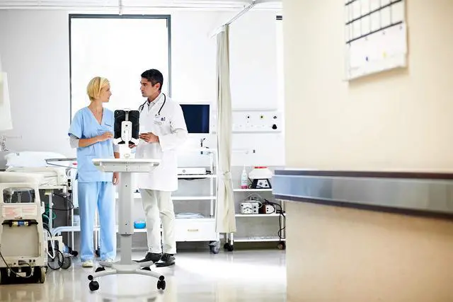 Alt view image 2 of 5 - Rolling Medical Workstation - CTA Height Adjustable Mobile Secure Medical Workstation Cart for iPad 10th Gen 10.9" - iPad 7/8/9 Gen 10.2"- iPad Pro 11" - iPad Air 4 - Galaxy Tab S3 - White (QPAD-HRSW)