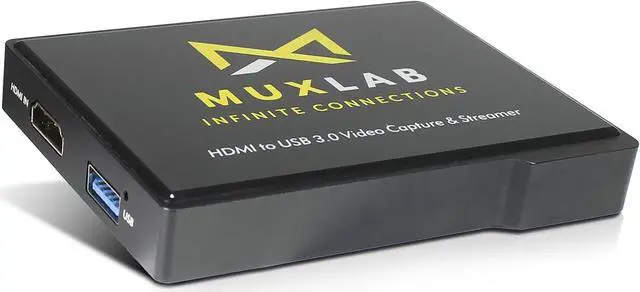 Main image of MuxLab Video Capture & Streaming Device | USB 3.0 HDMI Loop Out | HDMI Capture Card 1080p/60 | Windows 7 8 10 | Linux | YouTube | OBS | Twitch | PS3 | PS4 | Xbox| Stream and Record for Gaming