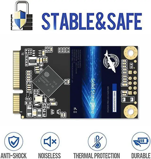 Alt view image 4 of 5 - SSD mSATA 512GB Dogfish Internal Solid State Drive High Performance Hard Drive for Desktop Laptop SATA III 6Gb/s Includes SSD 16GB 32GB 60GB 64GB 120GB 128GB 240GB 250GB 480GB 500GB (512GB MSATA)