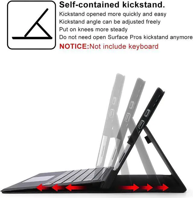 Alt view image 3 of 5 - Omnpak Microsoft Surface Pro 7 Case,Protective Case for 12.3 Inch Surface Pro 7 Plus, Surface Pro 7, Surface Pro 6, Pro 5, Pro 4 Compatible with Type Cover Keyboard(Keyboard not Included)