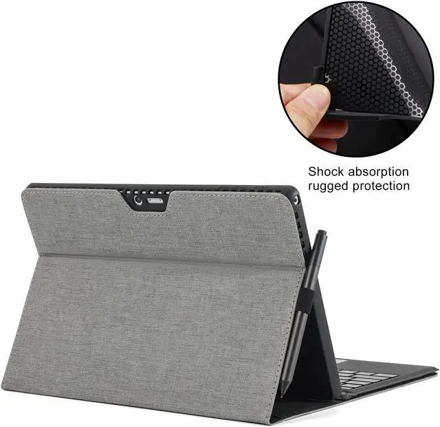 Alt view image 4 of 5 - Omnpak Microsoft Surface Pro 7 Case,Protective Case for 12.3 Inch Surface Pro 7 Plus, Surface Pro 7, Surface Pro 6, Pro 5, Pro 4 Compatible with Type Cover Keyboard(Keyboard not Included)