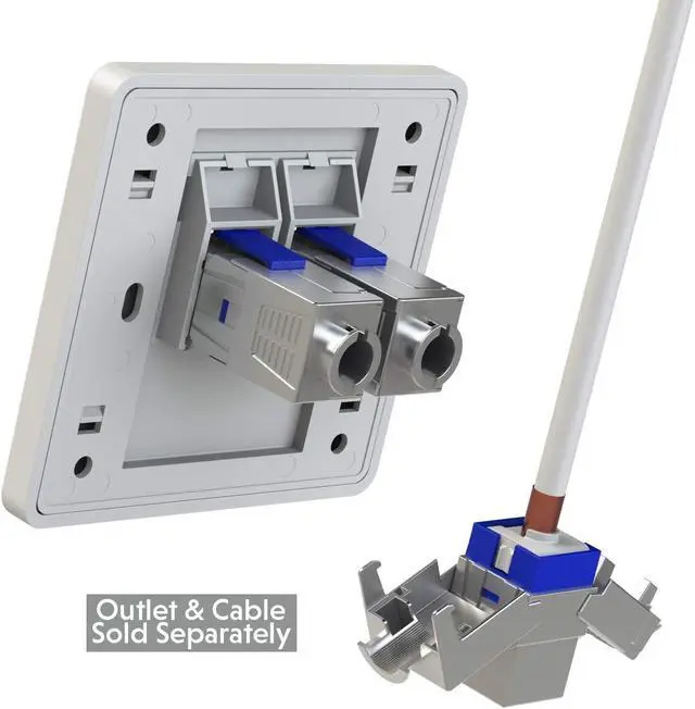 Alt view image 5 of 5 - LINKUP - [GHMT & DSX8000 Certified] Cat8 Ethernet Cable Connector (2-Pack) RJ45 Metal Tool Free Easy Termination Keystone Jack |for 2000MHz 2GHz 40G Double Shielded Solid LAN Cable 22AWG-24AWG