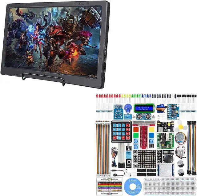 Main image of SunFounder Raspberry Pi Display 13.3 Inch IPS Portable 2 HDMI Monitor with Raspberry Pi Starter Kit with Detailed Tutorials Compatible with Raspberry Pi 4 B 3 B+