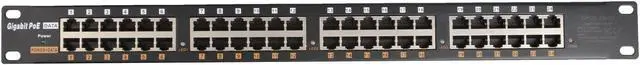 Main image of PoE Texas 24 Port PoE Injector - Multi-Port PoE Gigabit Rack Mount Midspan for IP Cameras, Phones, WiFi AP, Add Power Over Ethernet to Non-PoE Switch or Network Router, Includes 56v 240w Power Supply