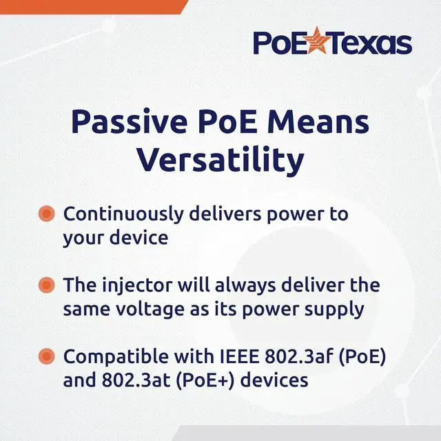 Alt view image 5 of 5 - PoE Texas 24 Port PoE Injector - Multi-Port PoE Gigabit Rack Mount Midspan for IP Cameras, Phones, WiFi AP, Add Power Over Ethernet to Non-PoE Switch or Network Router, Includes 56v 240w Power Supply