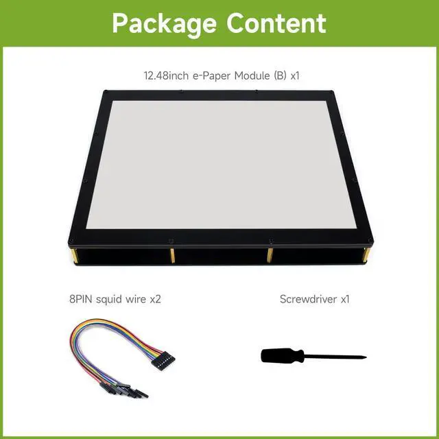 Alt view image 2 of 5 - Waveshare 12.48inch E-Ink Display Module 1304×984 Resolution Red/Black/White Three-Color Compatible with Raspberry Pi 4B/3B+/3A+/2B/B+/A+/Zero/Zero W/WH/Zero 2W CM3+/4