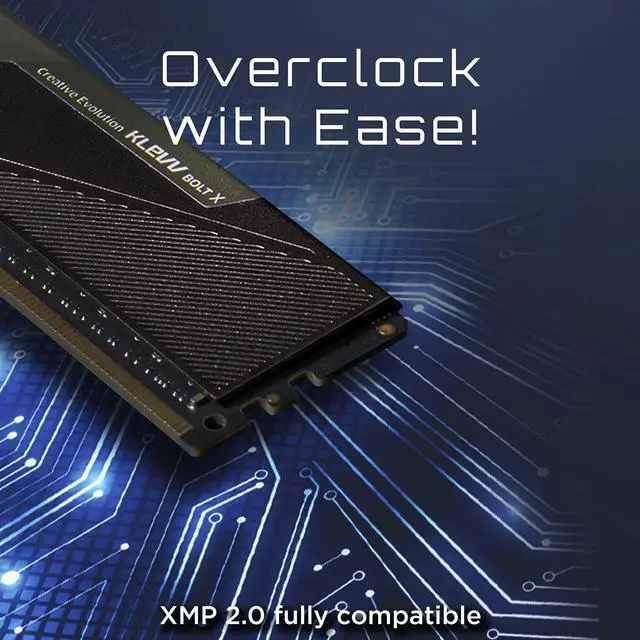 Alt view image 3 of 5 - KLEVV Bolt X DDR4 16GB (2x8GB) 3200MHz CL16 1.35V Gaming Desktop Ram Memory SK Hynix Chip XMP 2.0 Ready (KD48GU880-32A160U)