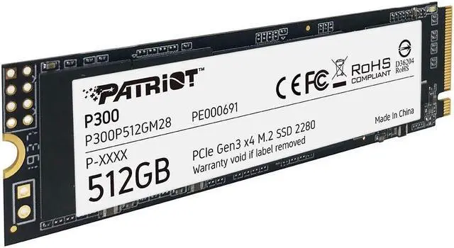Alt view image 4 of 5 - Patriot P300 M.2 PCIe Gen 3 x4 512GB Low-Power Consumption SSD