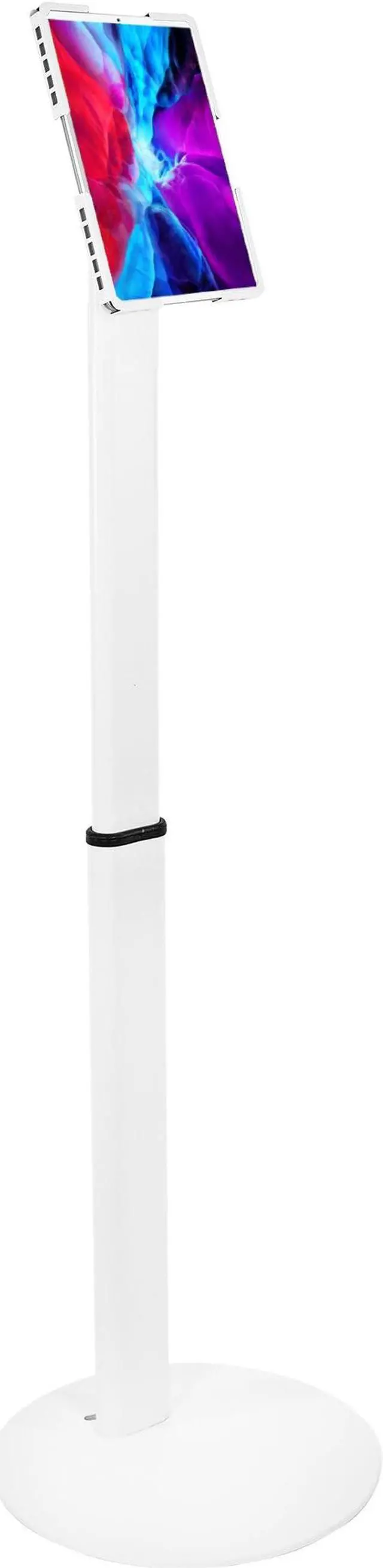 Main image of Mount-It! Universal Tablet Floor Kiosk | Theft-Deterrent Tablet Stand | Adjustable Kiosk Floor Mount for iPad, Galaxy & Surface Tablets (White)