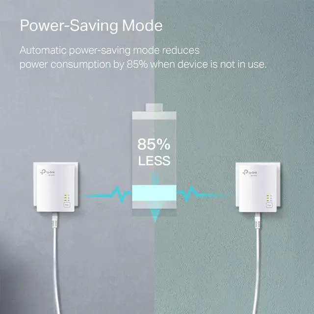 Alt view image 4 of 5 - TP-Link Powerline Ethernet Adapter Starter Kit - AV1000 Gigabit Port, Plug&Play, Ethernet Over Power, Nano Size, Ideal for Smart TV, Online Gaming, Wired Connection Only (TL-PA7017 KIT)