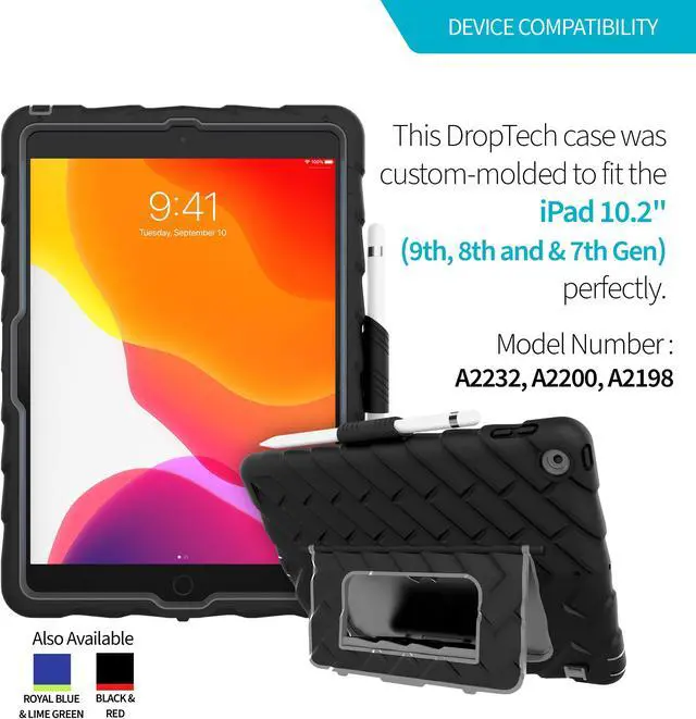 Alt view image 2 of 5 - Gumdrop HideAway Case Fits Apple iPad 9th | 8th | 7th Gen (10.2-inch) Designed for K-12 Students Teachers and Classrooms-Drop Tested Rugged Shockproof Bumpers for Reliable Device Protection-Blue/Green