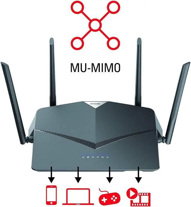 Alt view image 3 of 5 - D-Link WiFi Router AC2600, Smart, Mesh (DIR-2640)