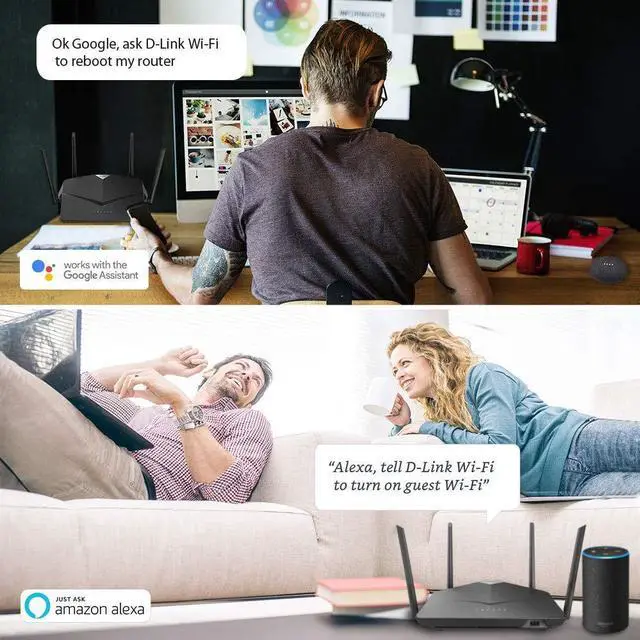 Alt view image 5 of 5 - D-Link WiFi Router AC2600, Smart, Mesh (DIR-2640)