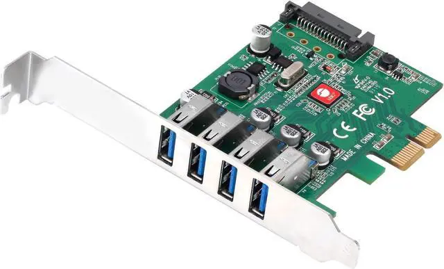 Alt view image 6 of 7 - SIIG Dual Profile USB 3.0 4-Port (5Gbps) PCIe 2.0 Host Expansion Card Adapter for Windows Desktop PC (JU-P40A11-S1)