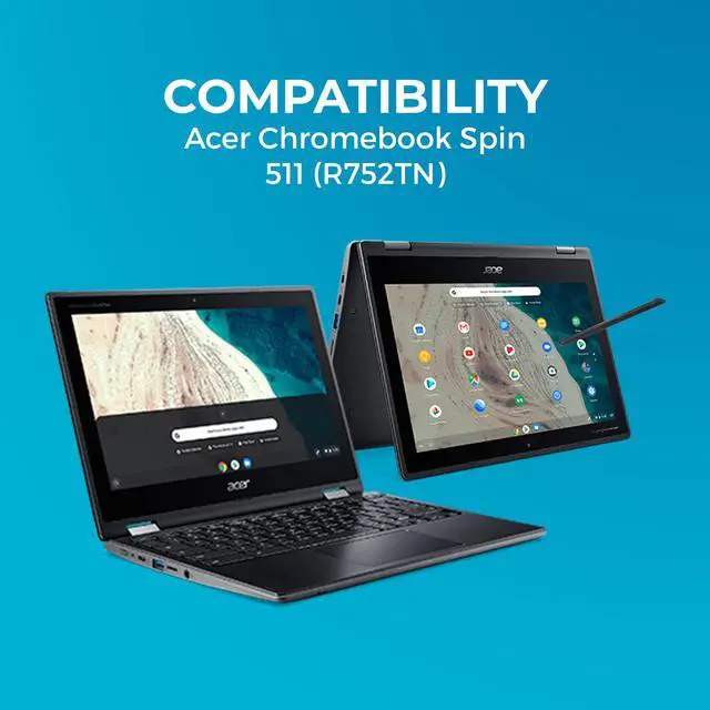 Alt view image 2 of 5 - Gumdrop DropTech Case Fits Acer Chromebook Spin 511/R752TN (2-in-1). Designed for K-12 Students, Teachers and Classrooms-Drop Tested, Rugged, Shockproof Bumpers for Reliable Device Protection  Black