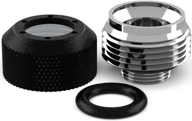 Alt view image 2 of 3 - PrimoChill 1/2in. Rigid RevolverSX Series Fitting - 6 Pack - Gold